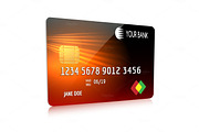 Debit or credit card isolated icon