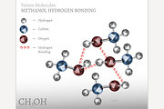Methanol Molecule Bonding