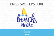 Beach, Please SVG Cut File
