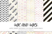 Mr and Mrs Digital Paper Pack