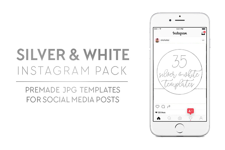 Silver + White Insta Pack