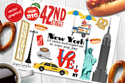 New York vector and clipart set