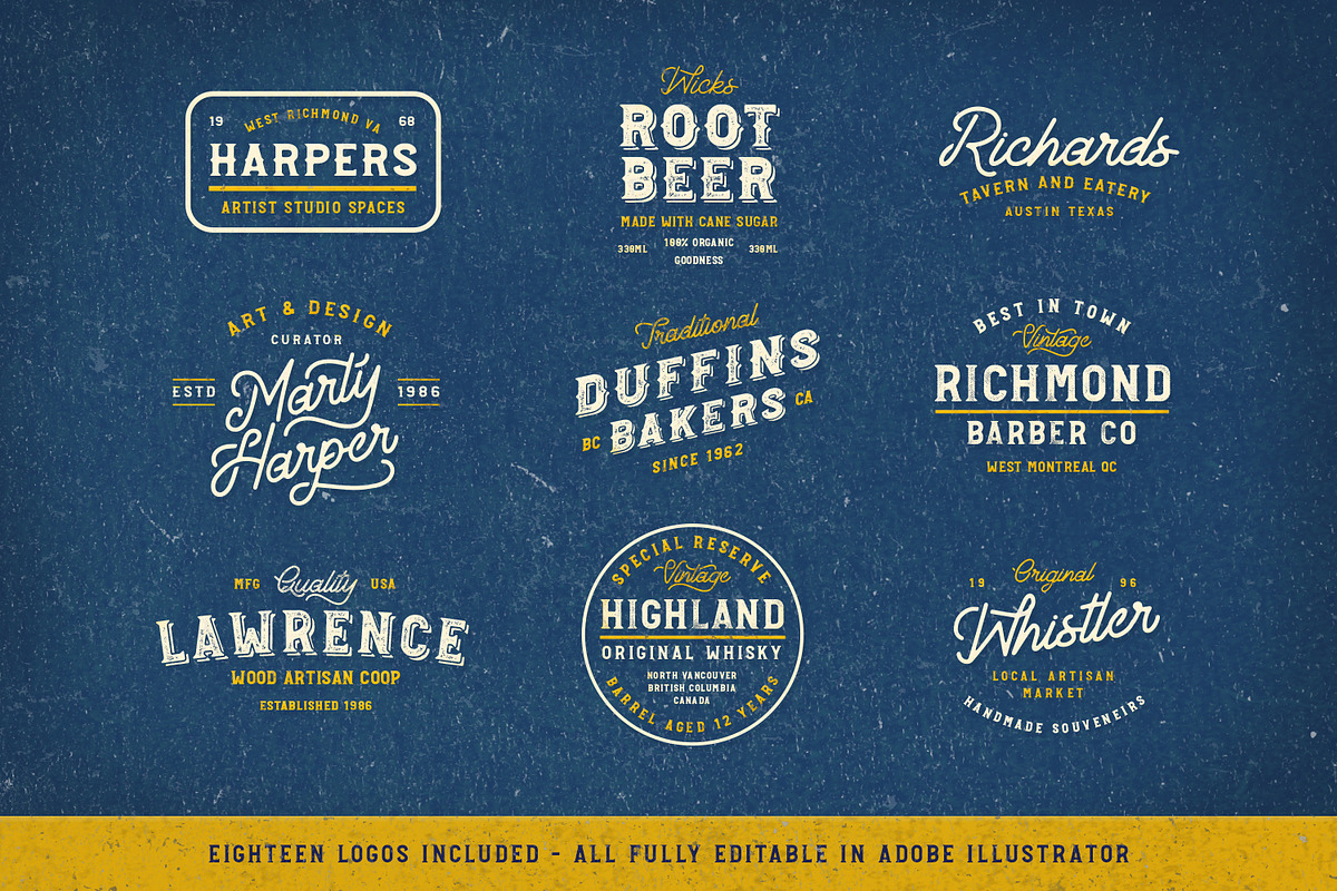 Explorers Logo & Font Collection in Stamp Fonts - product preview 8
