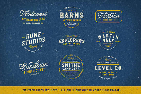 Explorers Logo & Font Collection in Stamp Fonts - product preview 1