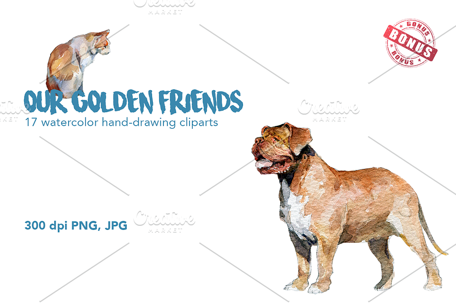 Watercolor dog breeds pack