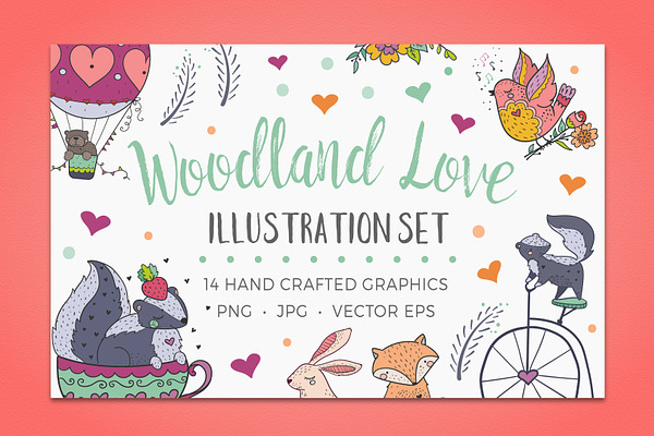 Woodland Love, Animal Illustrations
