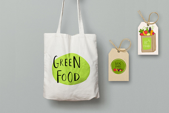 Organic and eco-friendly labels in Objects - product preview 1