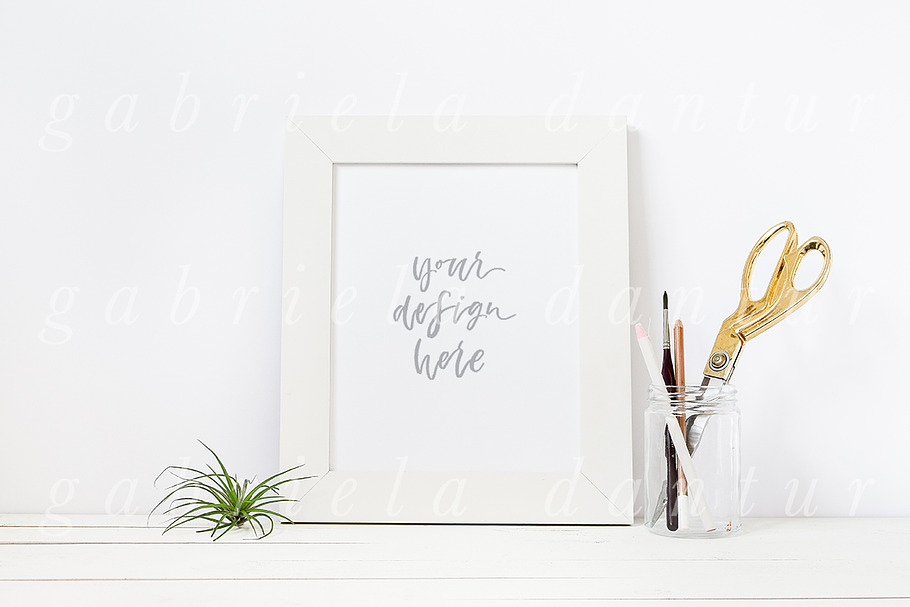 Craft Scissors White Frame Mockup in Print Mockups - product preview 8