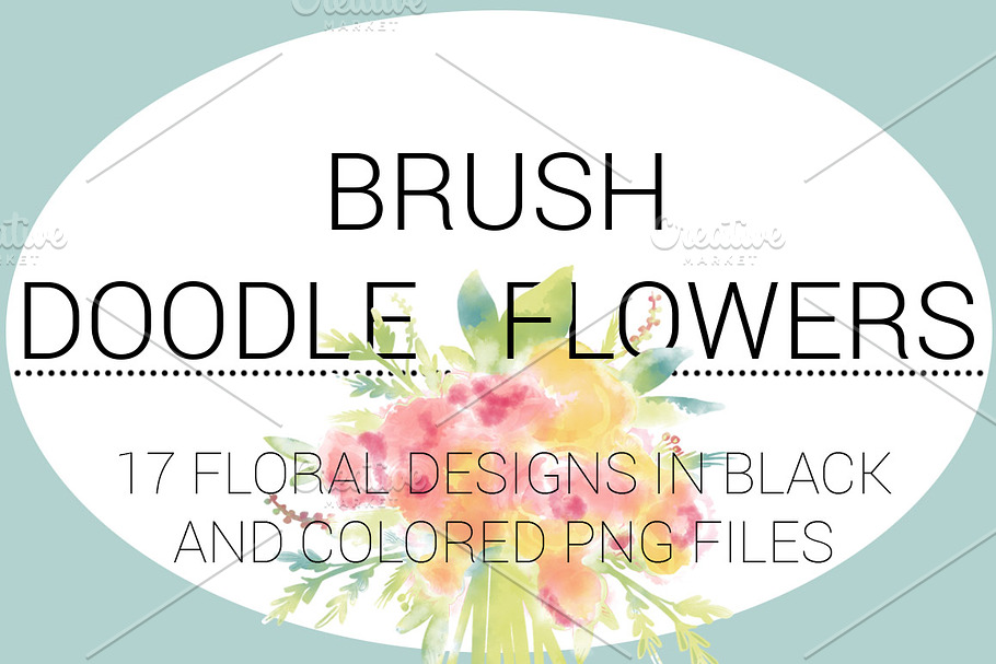 Brush Doodle Flowers