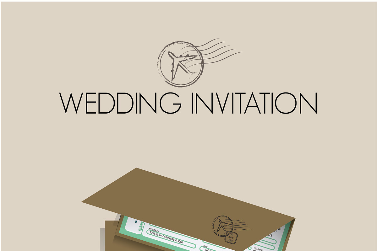 Wedding Invitation Boarding Pass in Wedding Templates - product preview 8