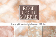 Rose gold marble