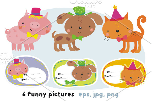 Set Let's be friends in Illustrations - product preview 3