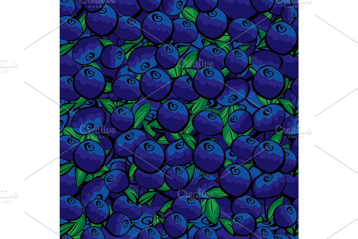 Seamless background bright blueberry berries. in Textures - product preview 8