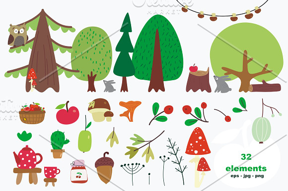 Hedgehog in the forest in Illustrations - product preview 2