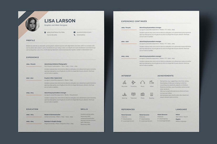Resume Lisa in Resume Templates - product preview 8