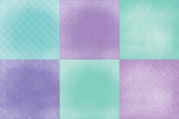 Wintery Snowflake Bkgrnds in Textures - product preview 1