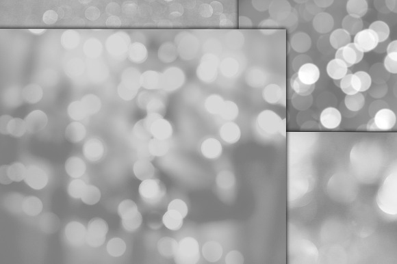 Silver Bokeh Background Paper Set in Textures - product preview 4