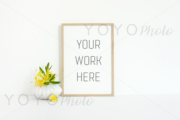 Thin Wooden Frame Mock Up A4