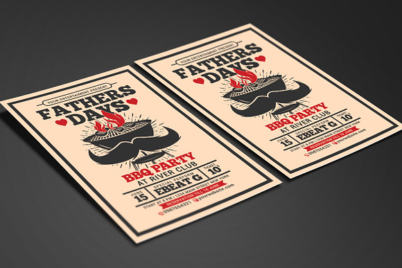Fathers Day BBQ Party Flyer in Flyer Templates - product preview 1