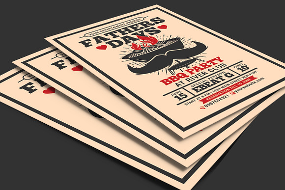 Fathers Day BBQ Party Flyer in Flyer Templates - product preview 2