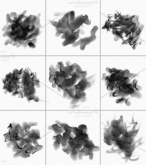 35 Hi-Res Water color PS Brush Set 6 in Photoshop Brushes - product preview 1