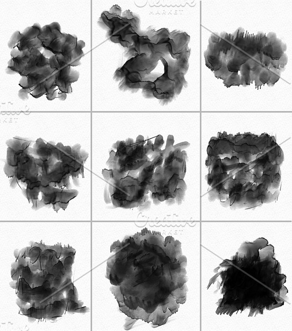 35 Hi-Res Water color PS Brush Set 6 in Photoshop Brushes - product preview 3