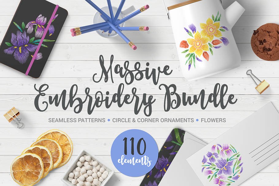 Embroidery Mega Bundle in Patterns - product preview 8