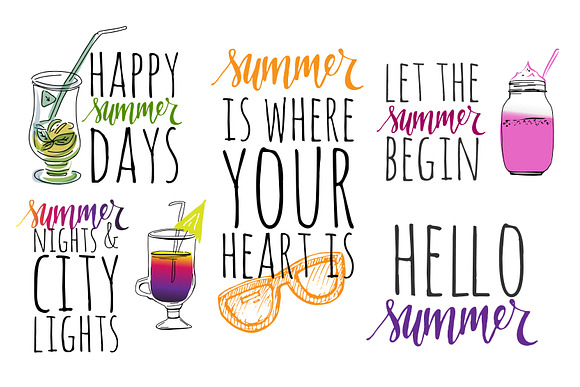 summer design kit in Illustrations - product preview 1