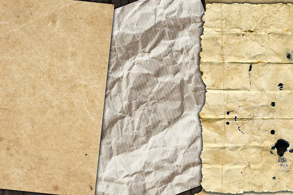 Old Paper Crinkle Torn Stained Set in Textures - product preview 4