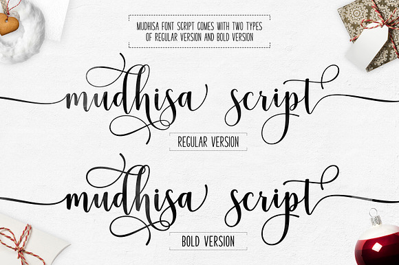 Mudhisa Script | 4 Version in Scrapbooking Fonts - product preview 9
