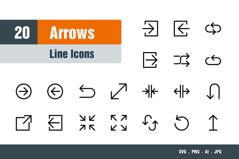 Arrows Icons in Graphics - product preview 8