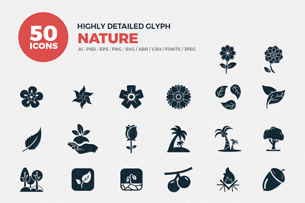 Glyph Icons Nature Set