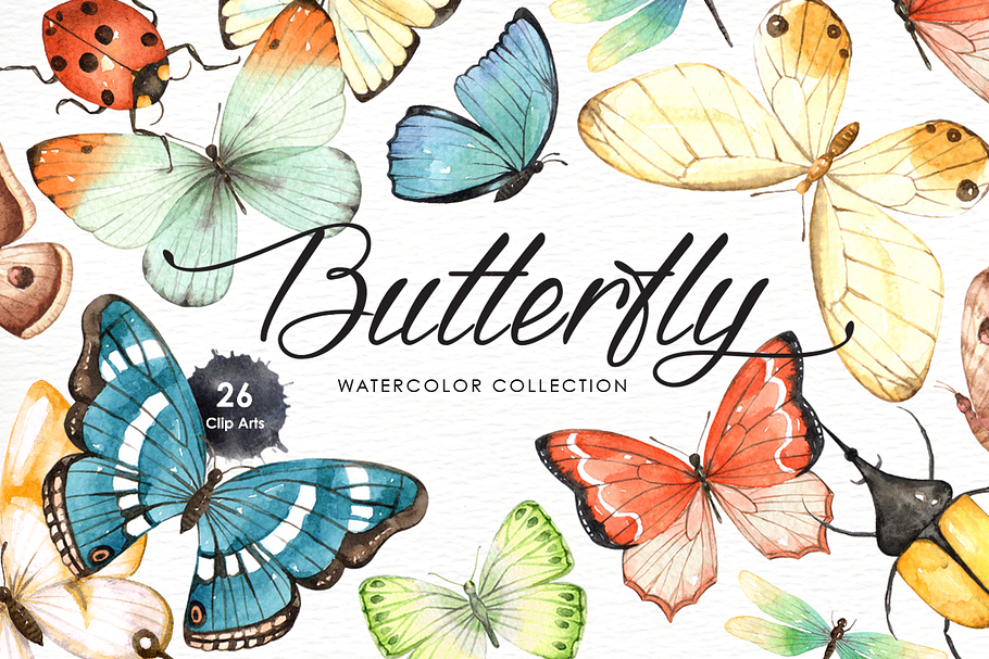 Butterfly Watercolor Collection