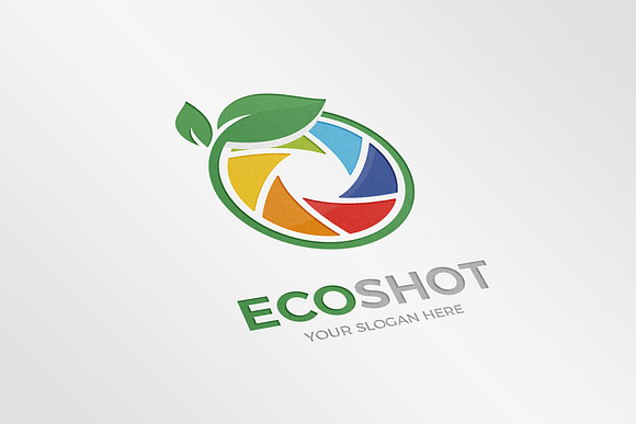 Vector of a camera shutter and leaf logo combination. Photography and eco symbol or icon. Unique photo and natural, organic logotype design template. in Logo Templates - product preview 4