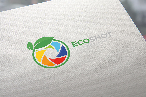 Vector of a camera shutter and leaf logo combination. Photography and eco symbol or icon. Unique photo and natural, organic logotype design template. in Logo Templates - product preview 5