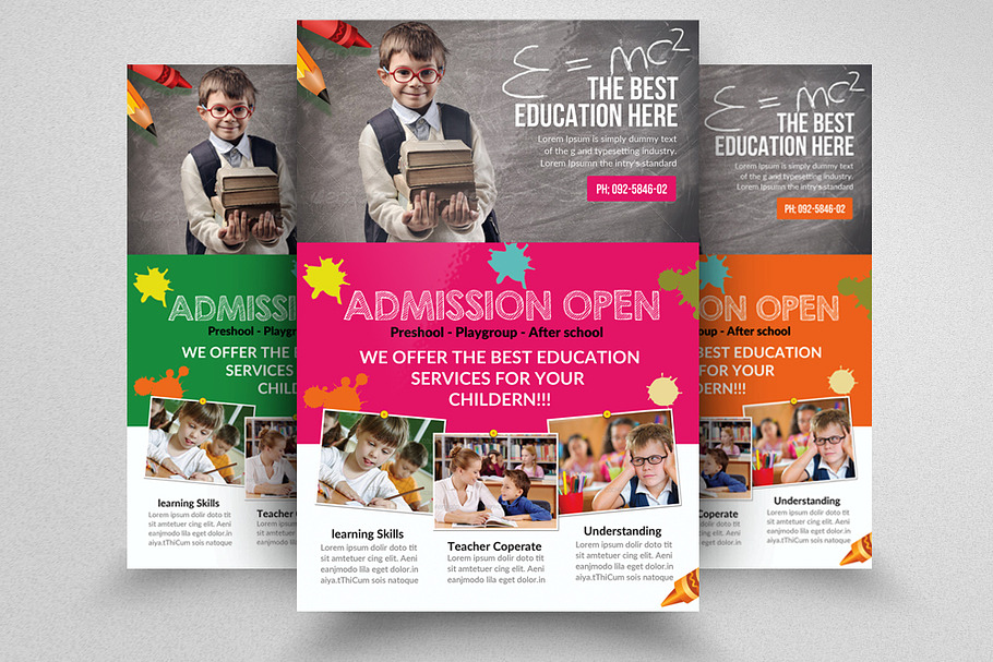 Kid Education Flyer Template in Flyer Templates - product preview 8