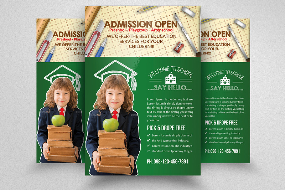 Kids Education Flyer Template in Flyer Templates - product preview 8