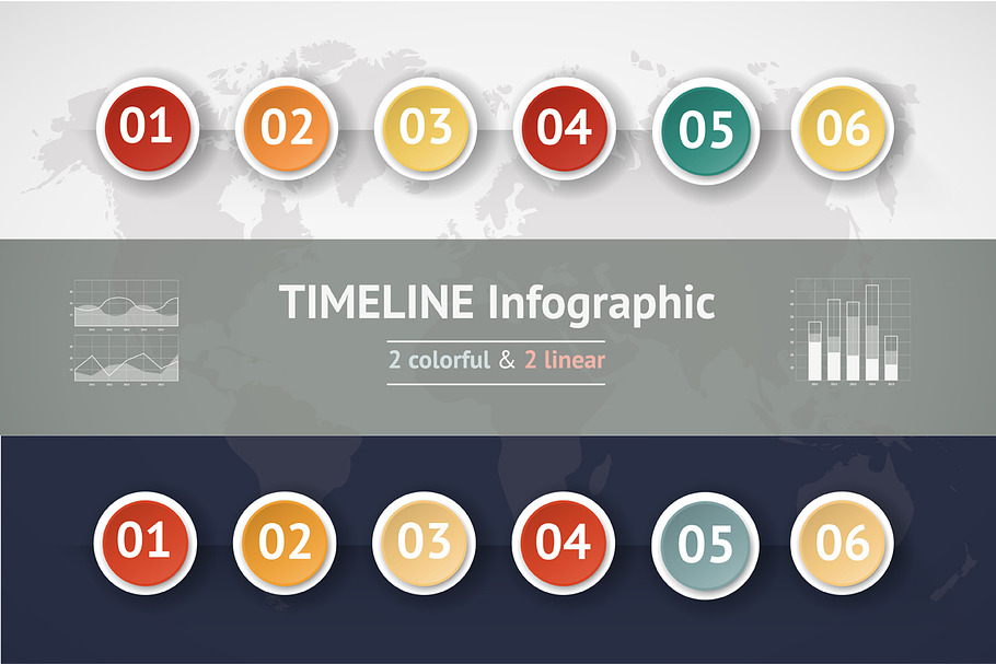 TIMELINE INFOGRAPIC SET #3 in Presentation Templates - product preview 8