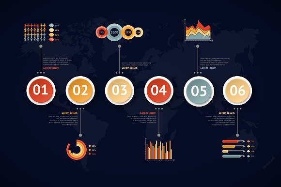 TIMELINE INFOGRAPIC SET #3 in Presentation Templates - product preview 2
