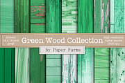 Green wood textures