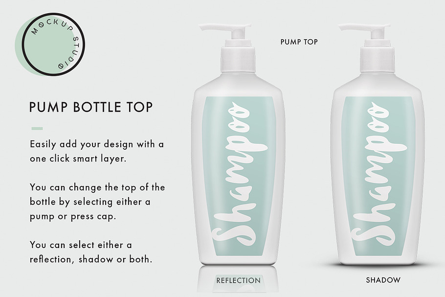 Shampoo or Lotion Pump Bottle Mockup