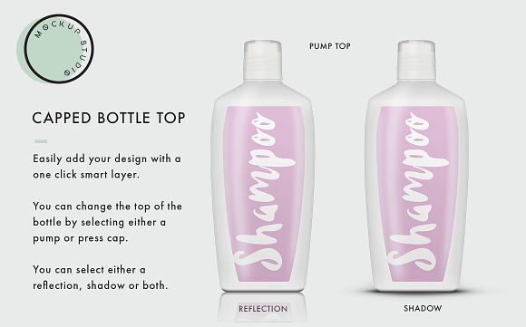 Shampoo or Lotion Pump Bottle Mockup in Product Mockups - product preview 1