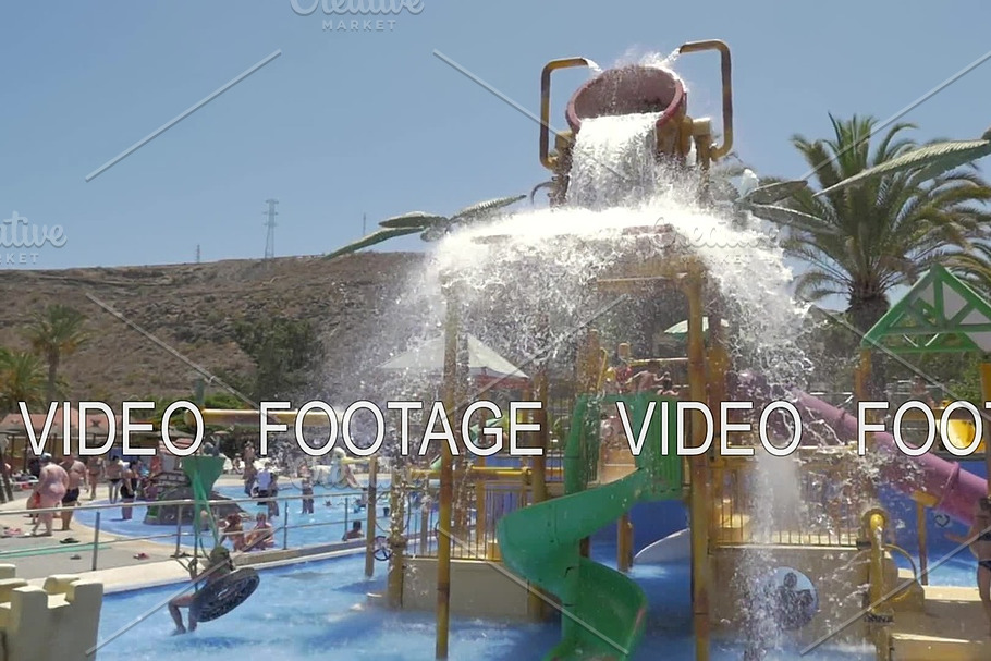 Children at water attraction on resort in Graphics - product preview 8