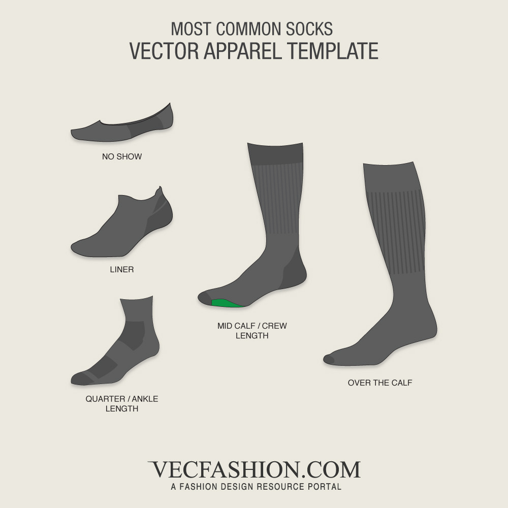 5 Most Common Socks Templates ~ Illustrations ~ Creative Market