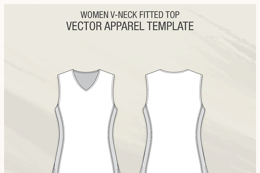 Women V-neck Fitted Top
