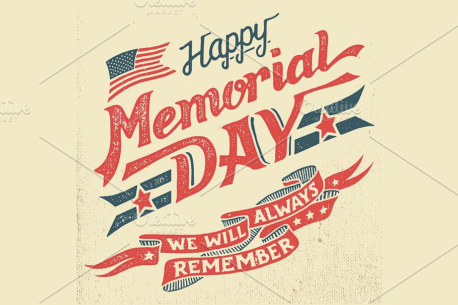 Happy Memorial Day Card in Illustrations - product preview 8