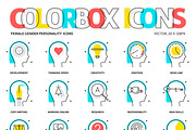 Colorbox icons, personality - female