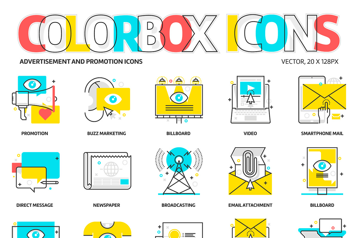 Colorbox icons, advertisement in Graphics - product preview 8
