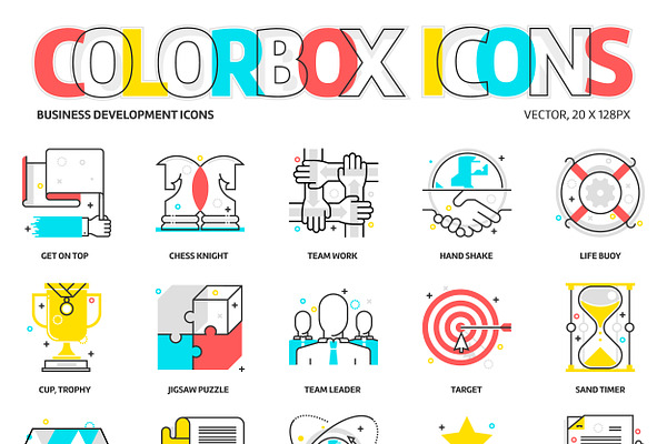 Colorbox icons, business