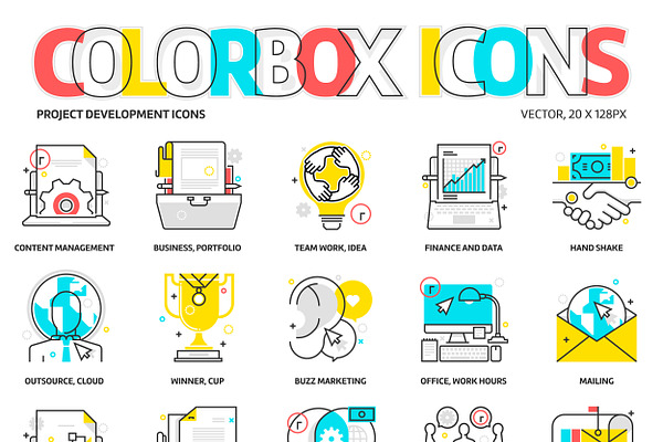 Colorbox icons, project development